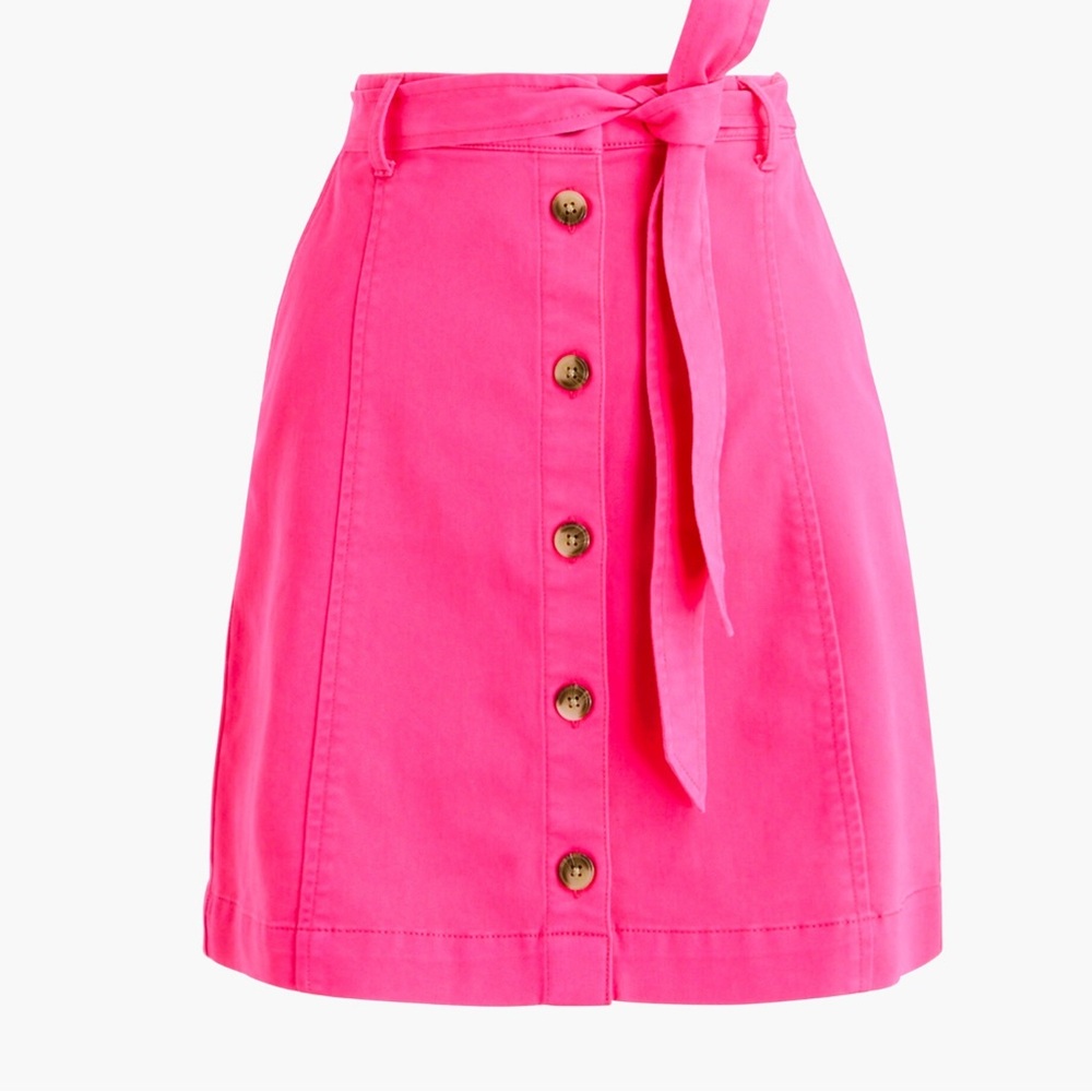 NWOT J Crew Chino Button Front Mini Skirt Sz 8